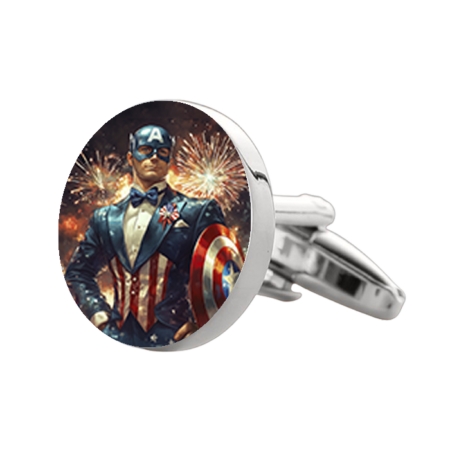Captain America Cufflinks – Premium Custom Cufflinks for Captain Marvel Fans