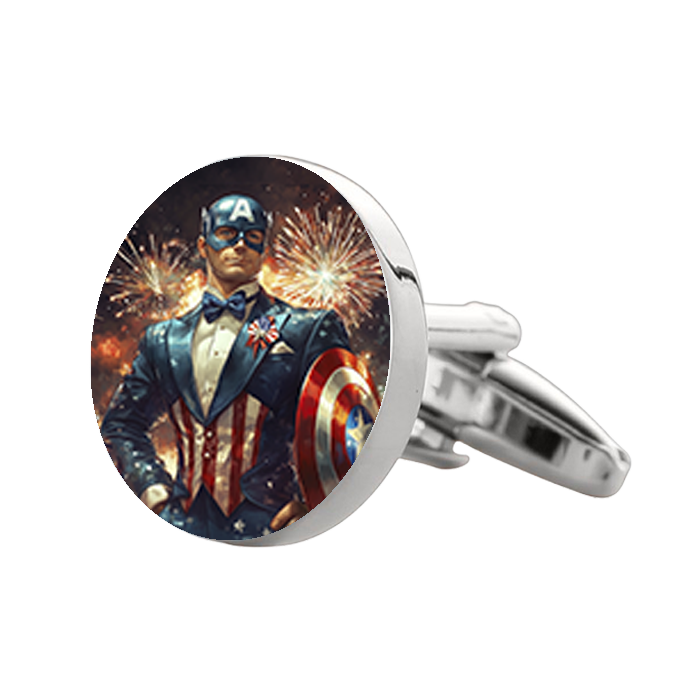Captain America Cufflinks – Premium Custom Cufflinks for Marvel Fans