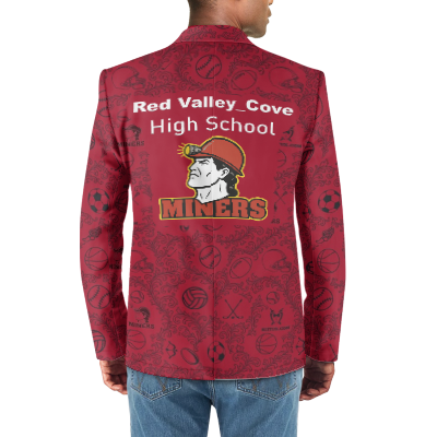 Red Valley/Cove High School Tuxedo Suit Blazer Coat Prom - Image 4