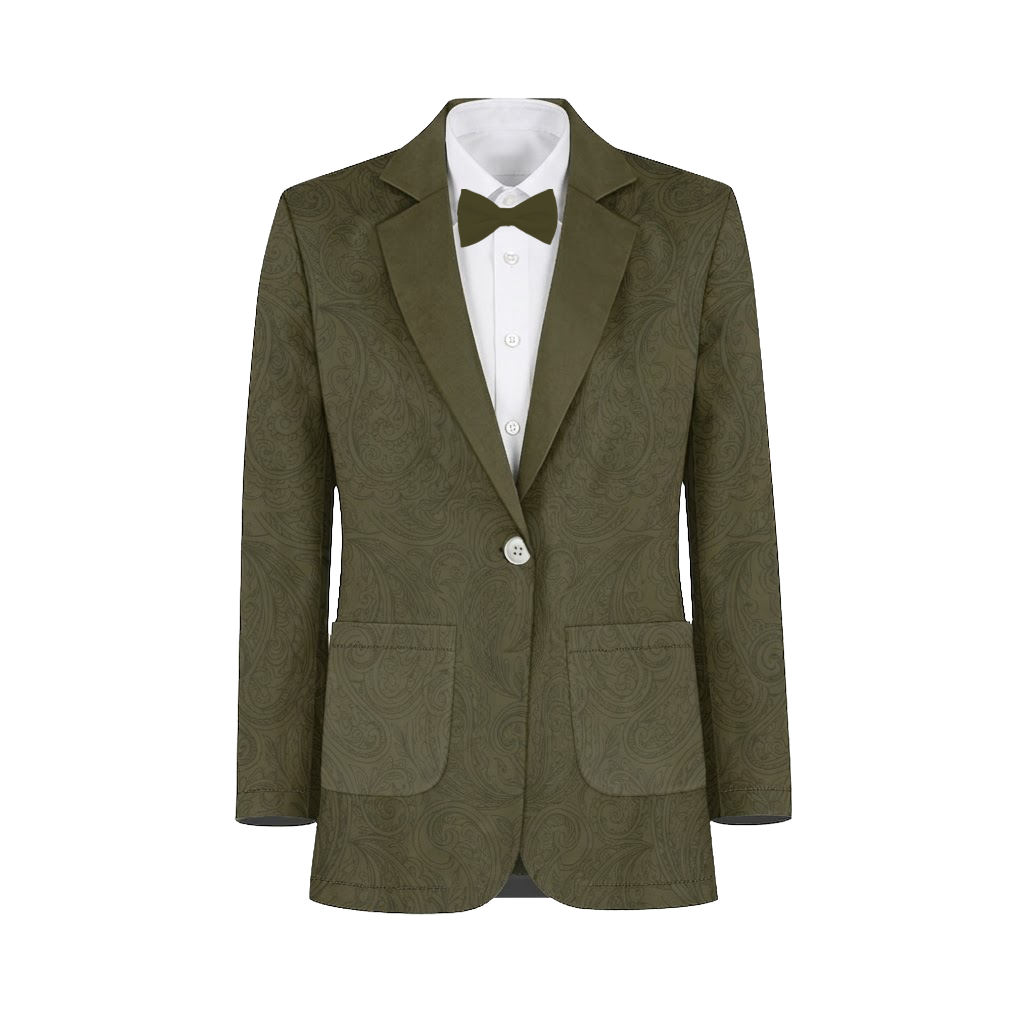 Saks Fifth Avenue Bridal Army Green Solid suit