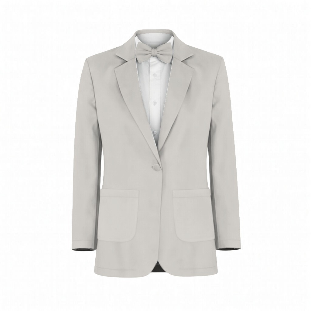 White Charmeuse Suit and Tuxedo – Exact Color Match for AW Bridal Bridesmaid Dresses - Image 2