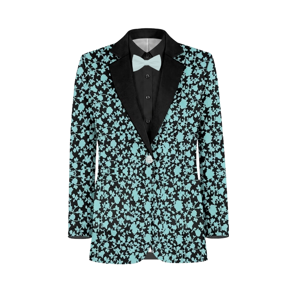 Sea Glass Black Vines Suit and Tuxedo – Exact Color Match for Azazie Bridesmaid Dresses - Image 2