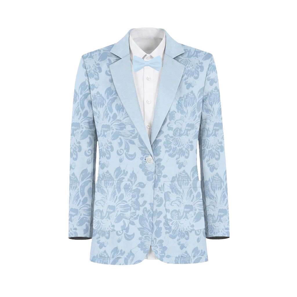 Sky Blue Shrubbery Suit and Tuxedo – Exact Color Match for Azazie Bridesmaid Dresses - Image 2