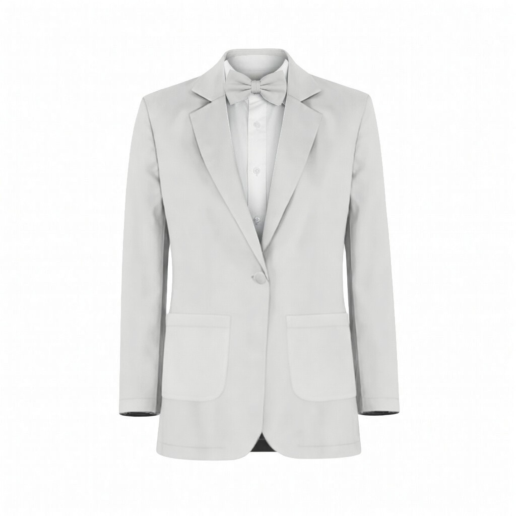 Azazie Bridal Stretch Crepe Diamond White Suit and Tuxedo – Exact Color Match for Azazie Dresses - Image 2