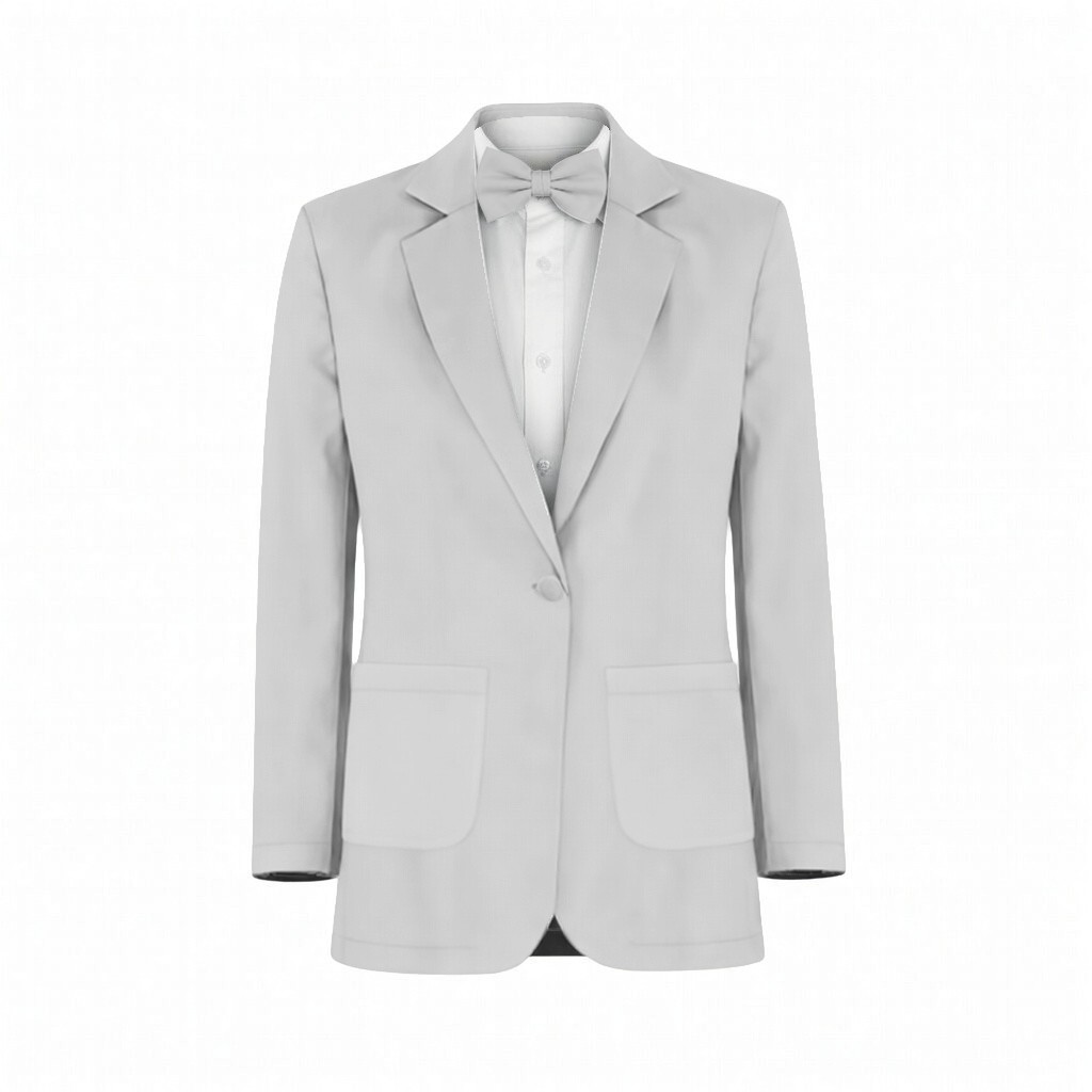 Azazie Bridal Stretch Satin Diamond White Suit and Tuxedo – Exact Color Match for Azazie Dresses - Image 2