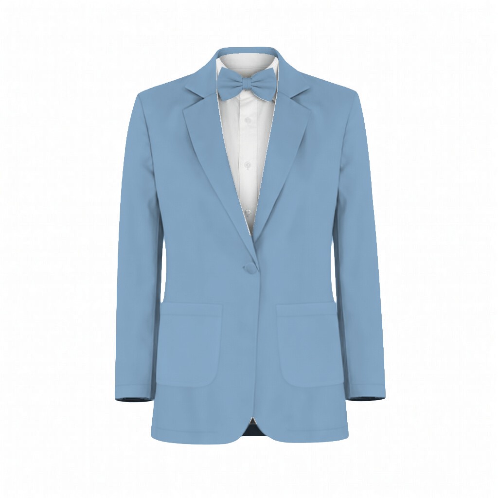 Azazie Chiffon Powder Blue Suit and Tuxedo – Exact Color Match for Azazie Dresses - Image 2