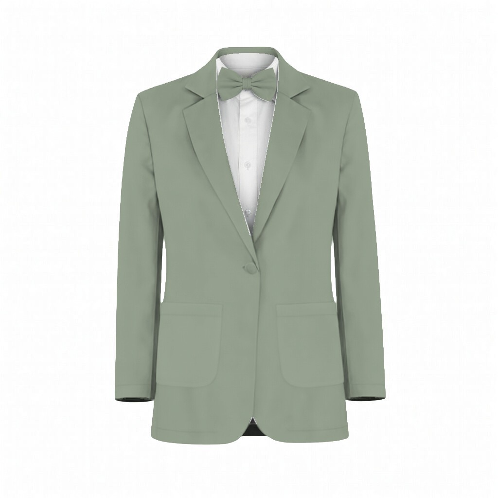 Azazie Floral Burnout Agave Suit and Tuxedo – Exact Color Match for Azazie Dresses - Image 2