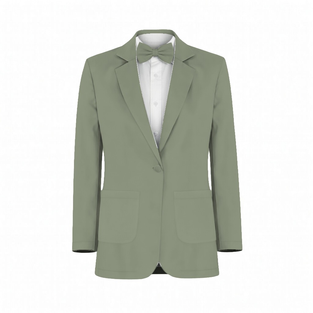 Azazie Floral Burnout Dusty Sage Suit and Tuxedo – Exact Color Match for Azazie Dresses - Image 2