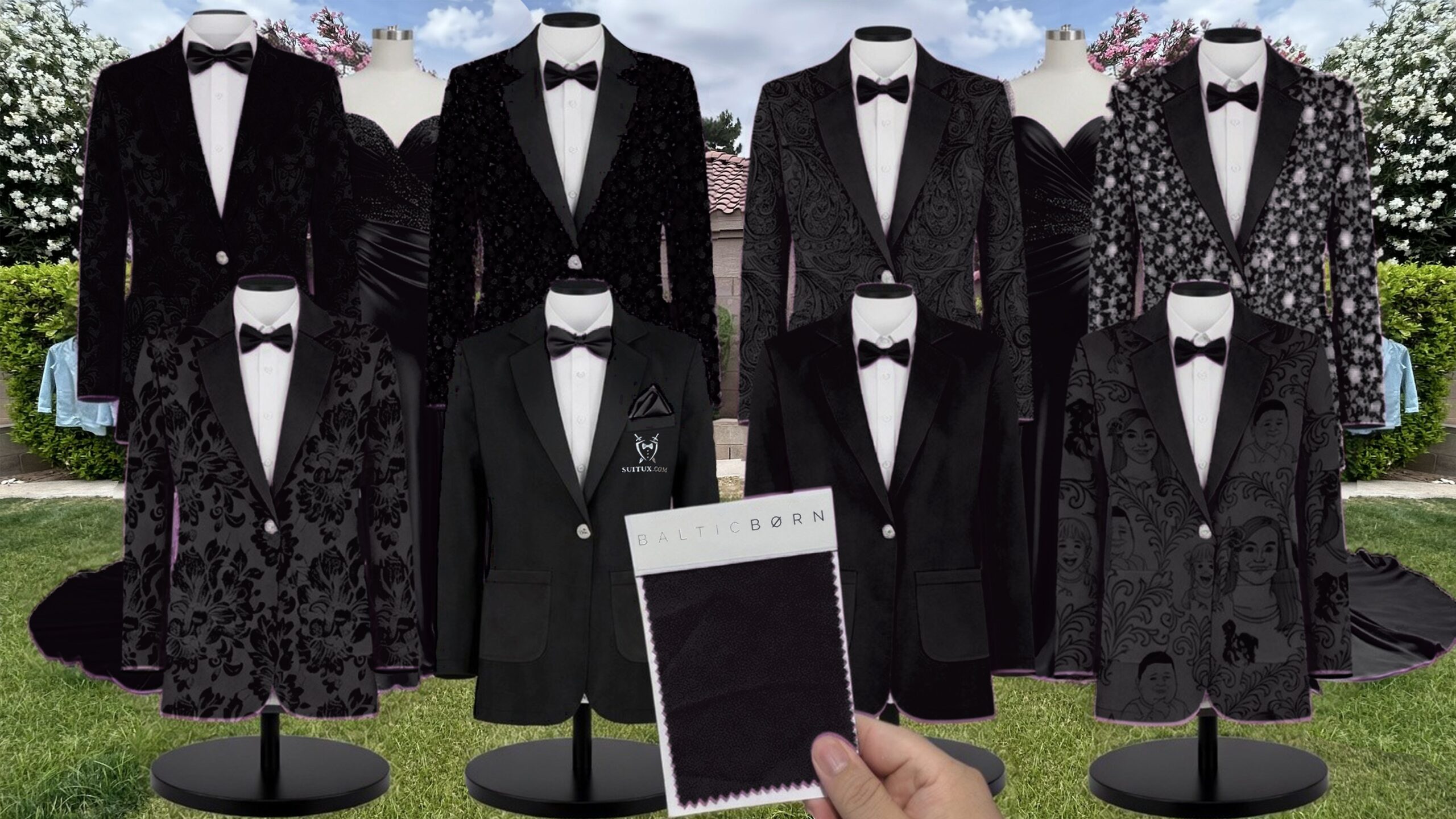 Baltic Born BalticBorn Black Vara Satin suit color match