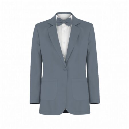 Dusty Blue Colette Chiffon Suit and Tuxedo – Exact Color Match for Baltic Born Bridesmaid Dresses