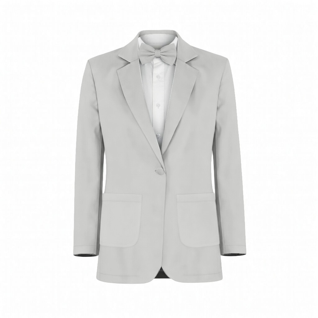 White Colette Chiffon Suit and Tuxedo – Exact Color Match for Baltic Born Bridesmaid Dresses - Image 2