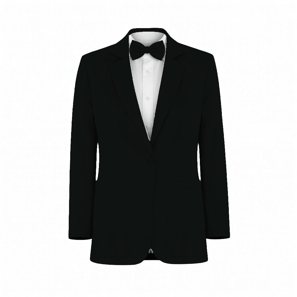 Black Montaigne Chiffon Suit and Tuxedo – Exact Color Match for Baltic Born Bridesmaid Dresses - Image 2