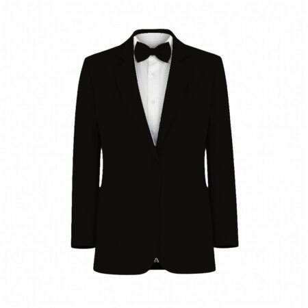 Black Olivia Chiffon Suit and Tuxedo – Exact Color Match for Baltic Born Bridesmaid Dresses