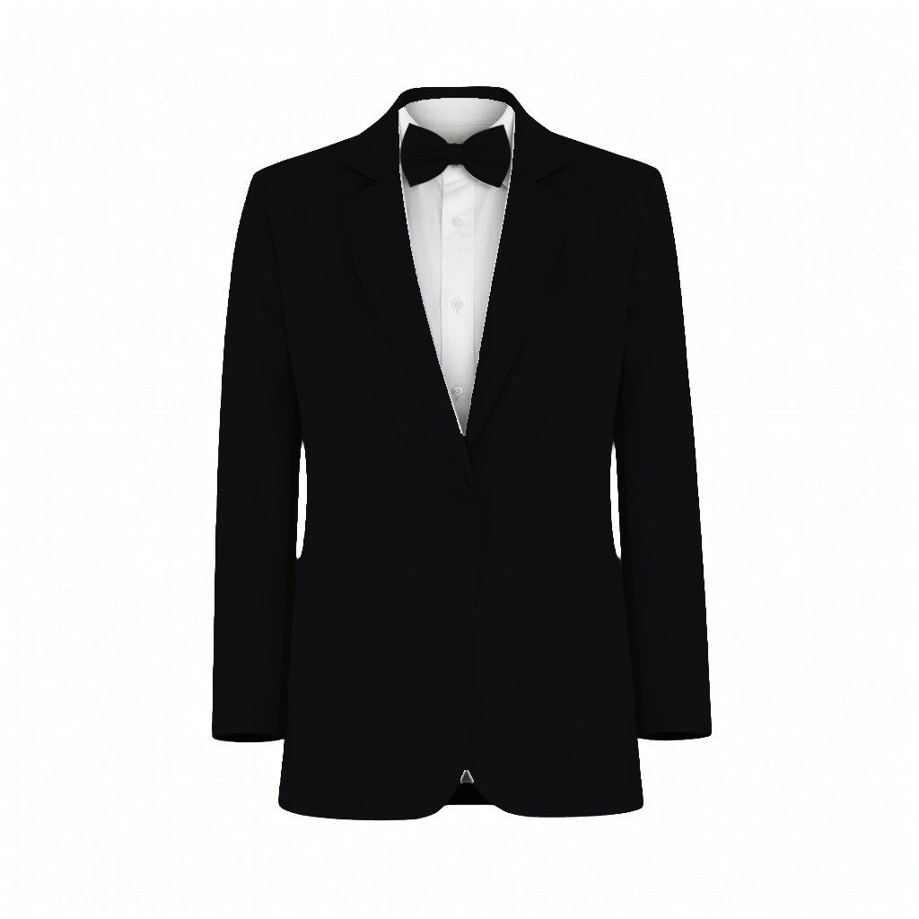 Black Rebecca Chiffon Suit and Tuxedo – Exact Color Match for Baltic Born Bridesmaid Dresses - Image 2