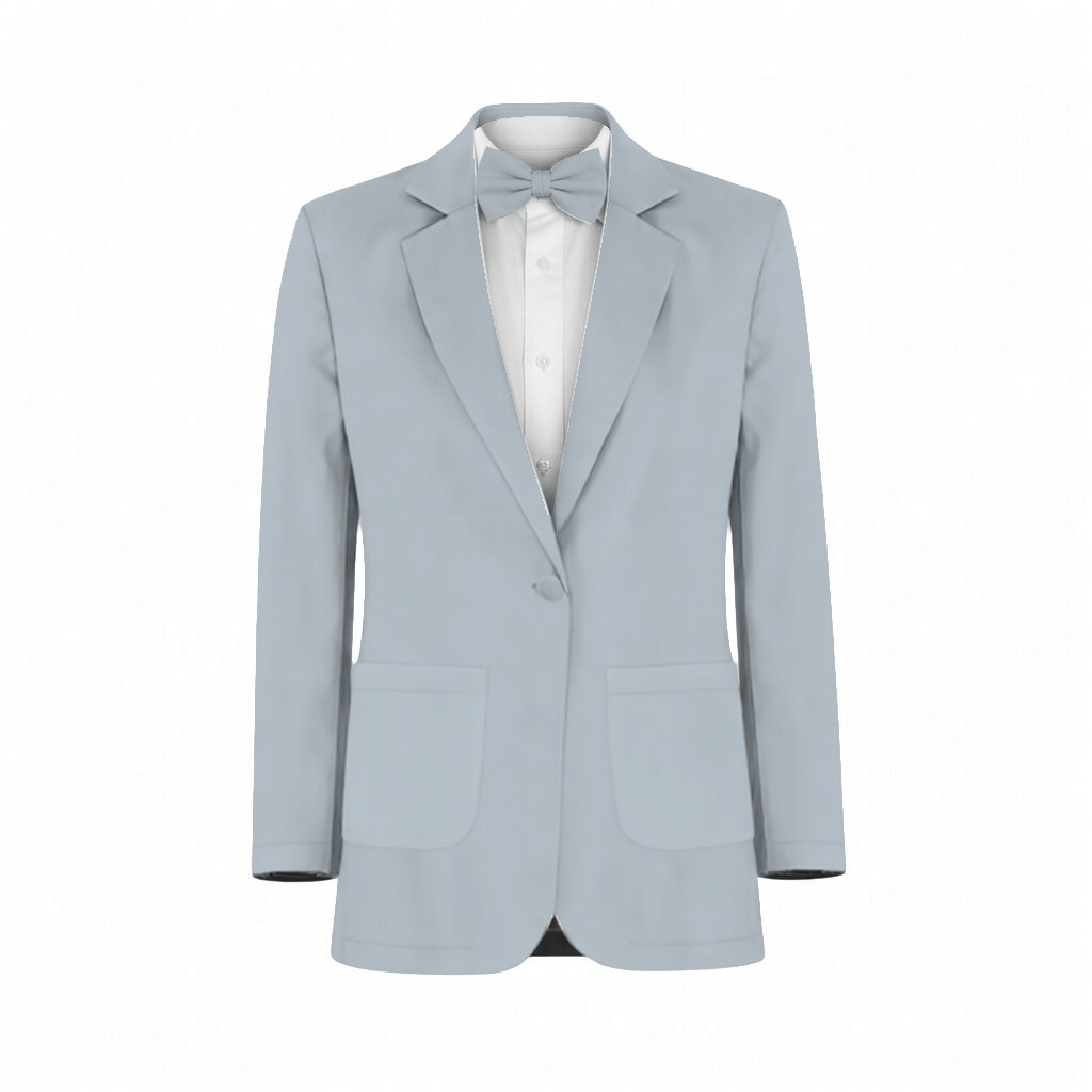 Light Blue Sierra Chiffon Suit and Tuxedo – Exact Color Match for Baltic Born Bridesmaid Dresses - Image 2