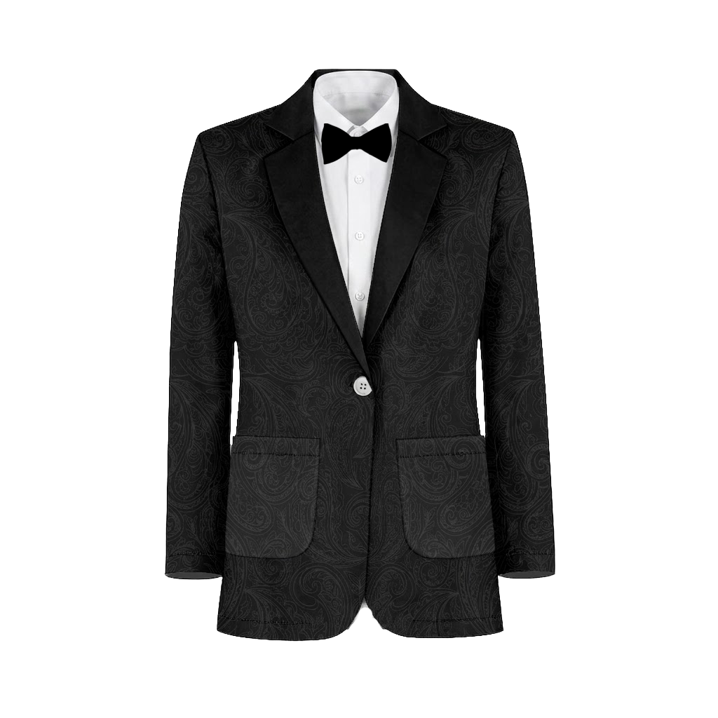 Black On Black Paisley Suit and Tuxedo – Exact Color Match for Baltic Born Bridesmaid Dresses - Image 2
