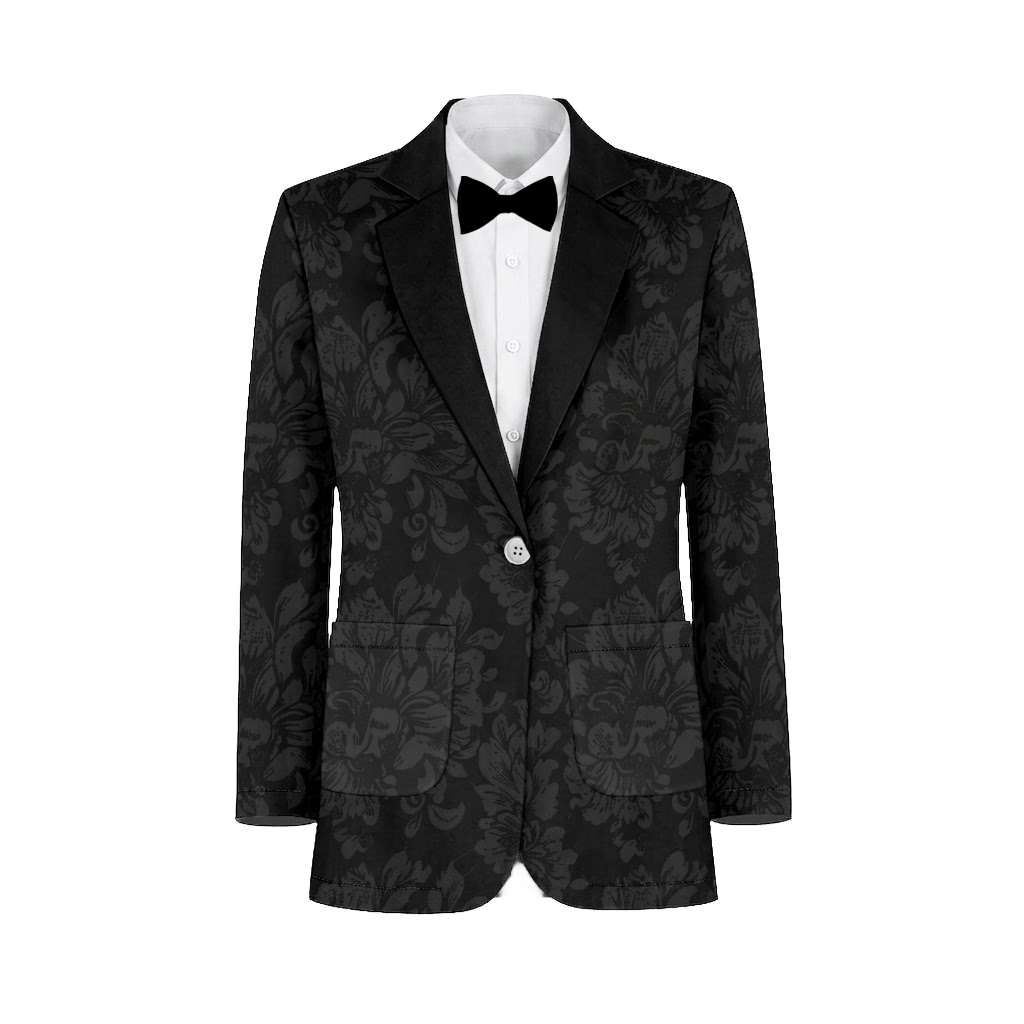 Black On Black Shrubbery Suit and Tuxedo – Exact Color Match for Baltic Born Bridesmaid Dresses - Image 2