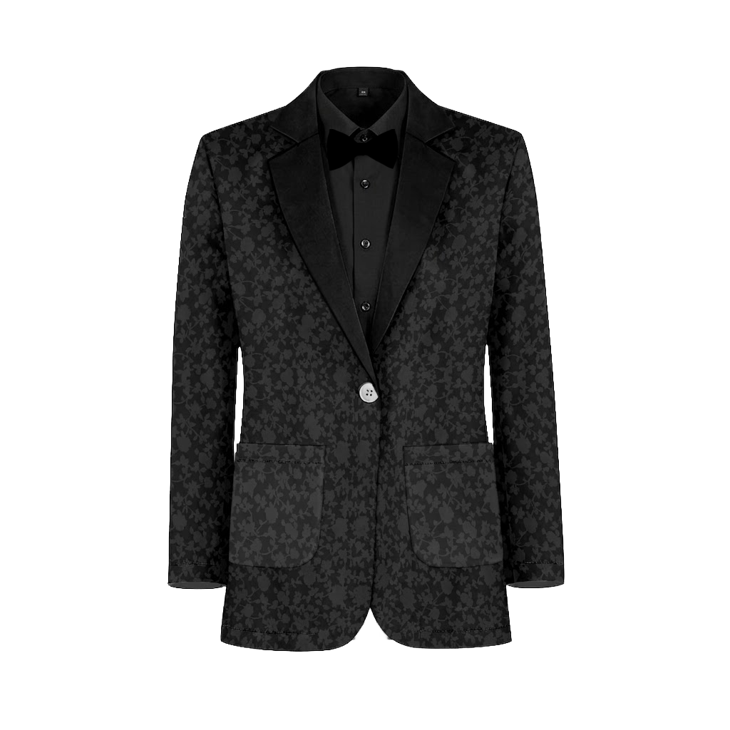 Black On Black Vines Suit and Tuxedo – Exact Color Match for Baltic Born Bridesmaid Dresses - Image 2