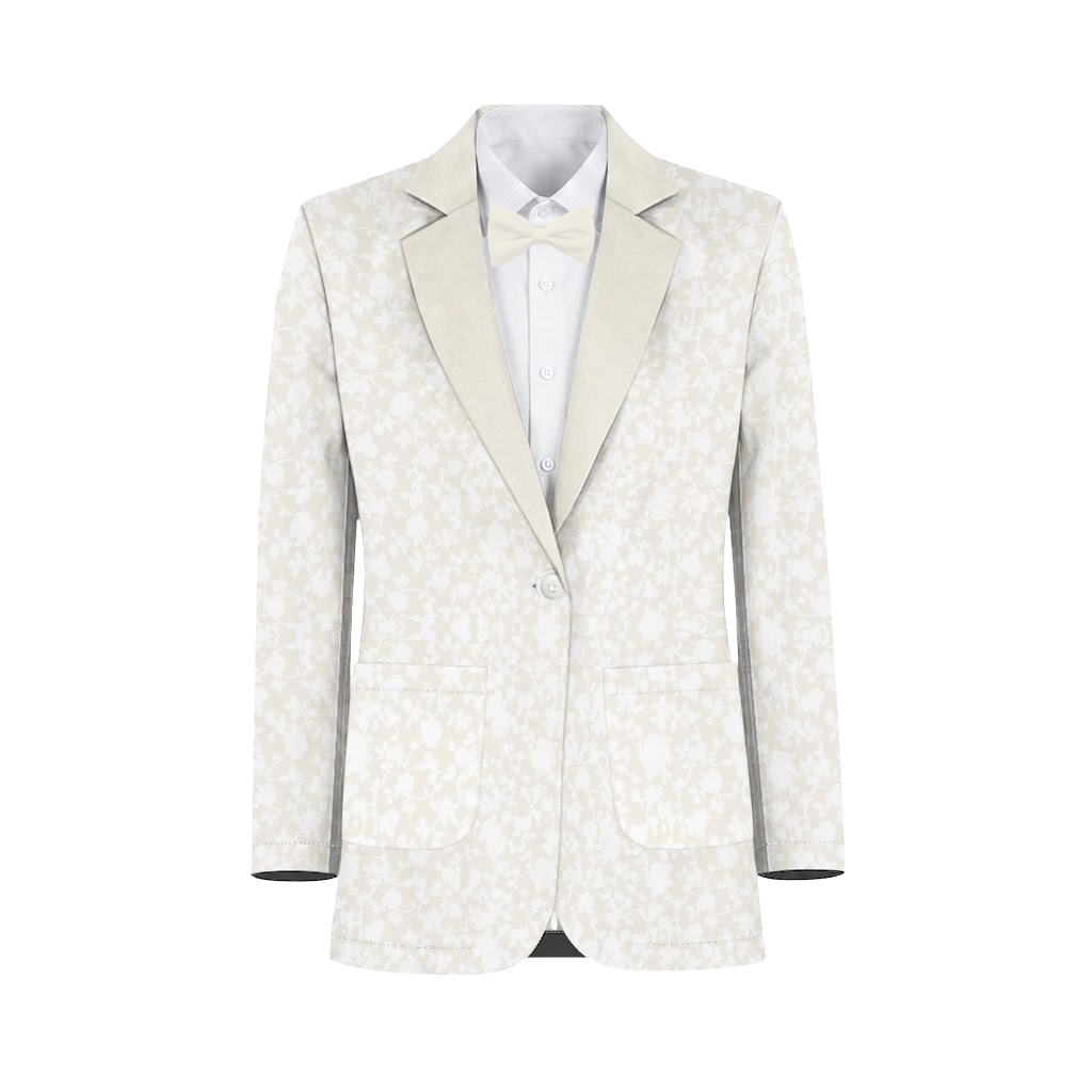 Ivory White Vines Suit and Tuxedo – Exact Color Match for Baltic Born Bridesmaid Dresses - Image 2