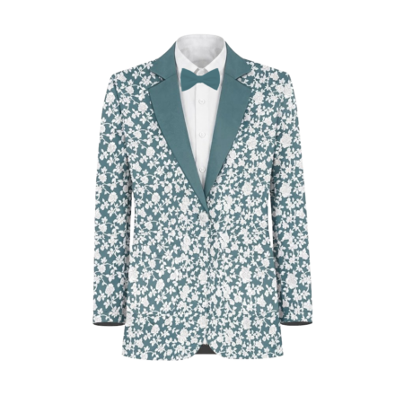 Persian Blue White Vines Suit and Tuxedo – Exact Color Match for Baltic Born Bridesmaid Dresses
