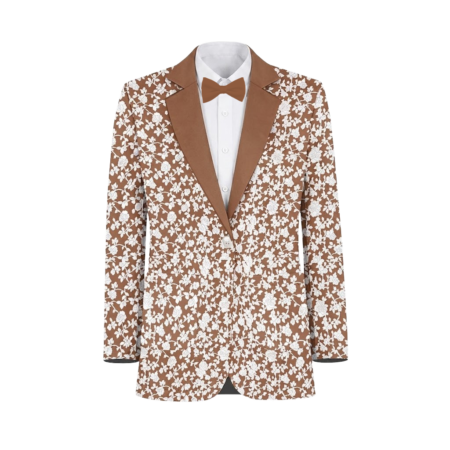 Spice White Vines Suit and Tuxedo – Exact Color Match for Baltic Born Bridesmaid Dresses
