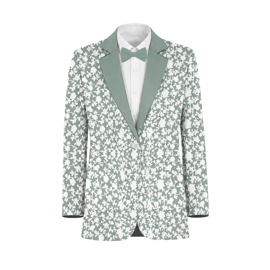 Agave White Vines Suit and Tuxedo – Exact Color Match for Bella Bridesmaids Bridesmaid Dresses - Image 2
