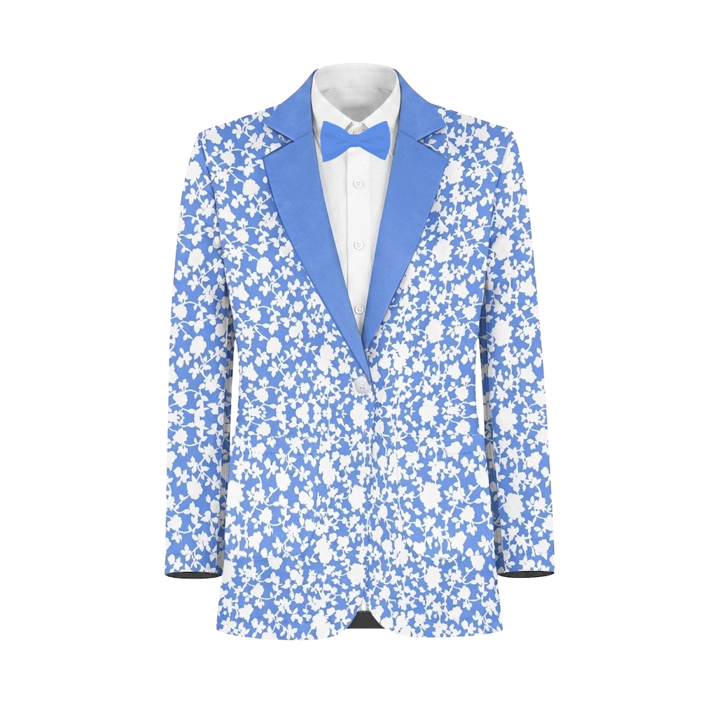 Corn Flower White Vines Suit and Tuxedo – Exact Color Match for Bella Bridesmaids Bridesmaid Dresses - Image 2