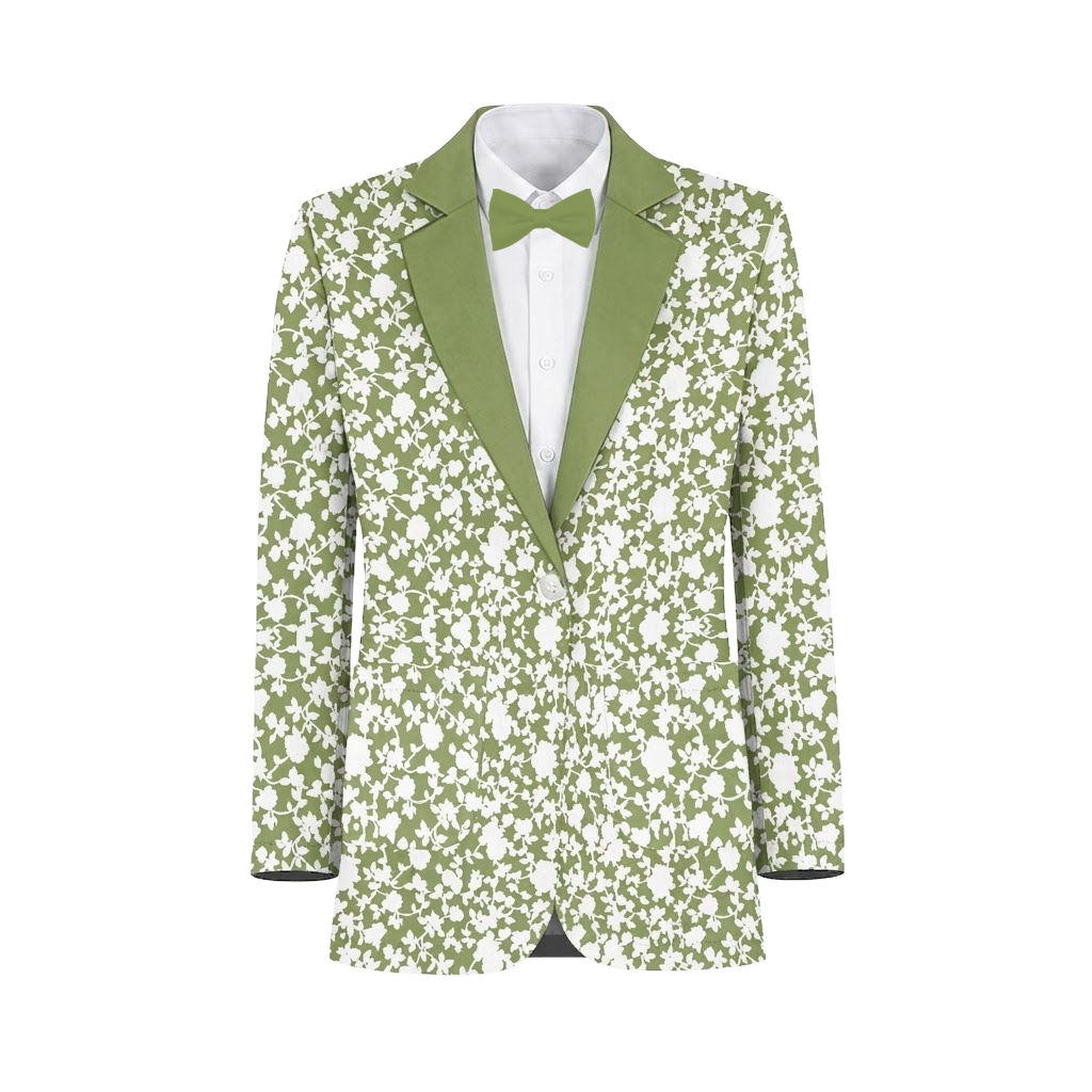 Moss White Vines Suit and Tuxedo – Exact Color Match for Bella Bridesmaids Bridesmaid Dresses - Image 2