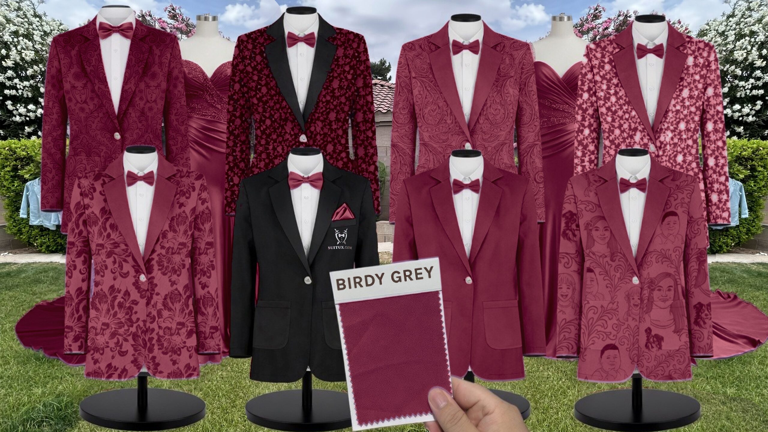 Birdy Grey BirdyGrey Berry Chiffon suit color match