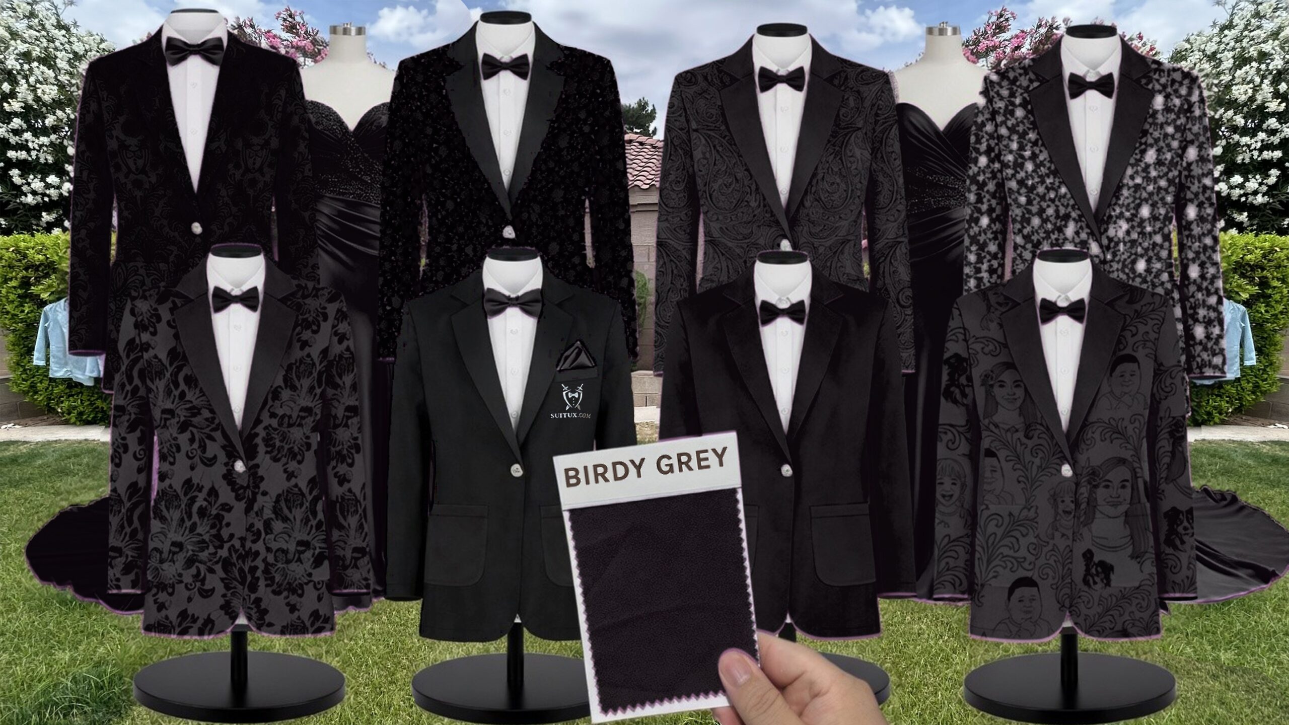 Birdy Grey BirdyGrey Black Crepe suit color match