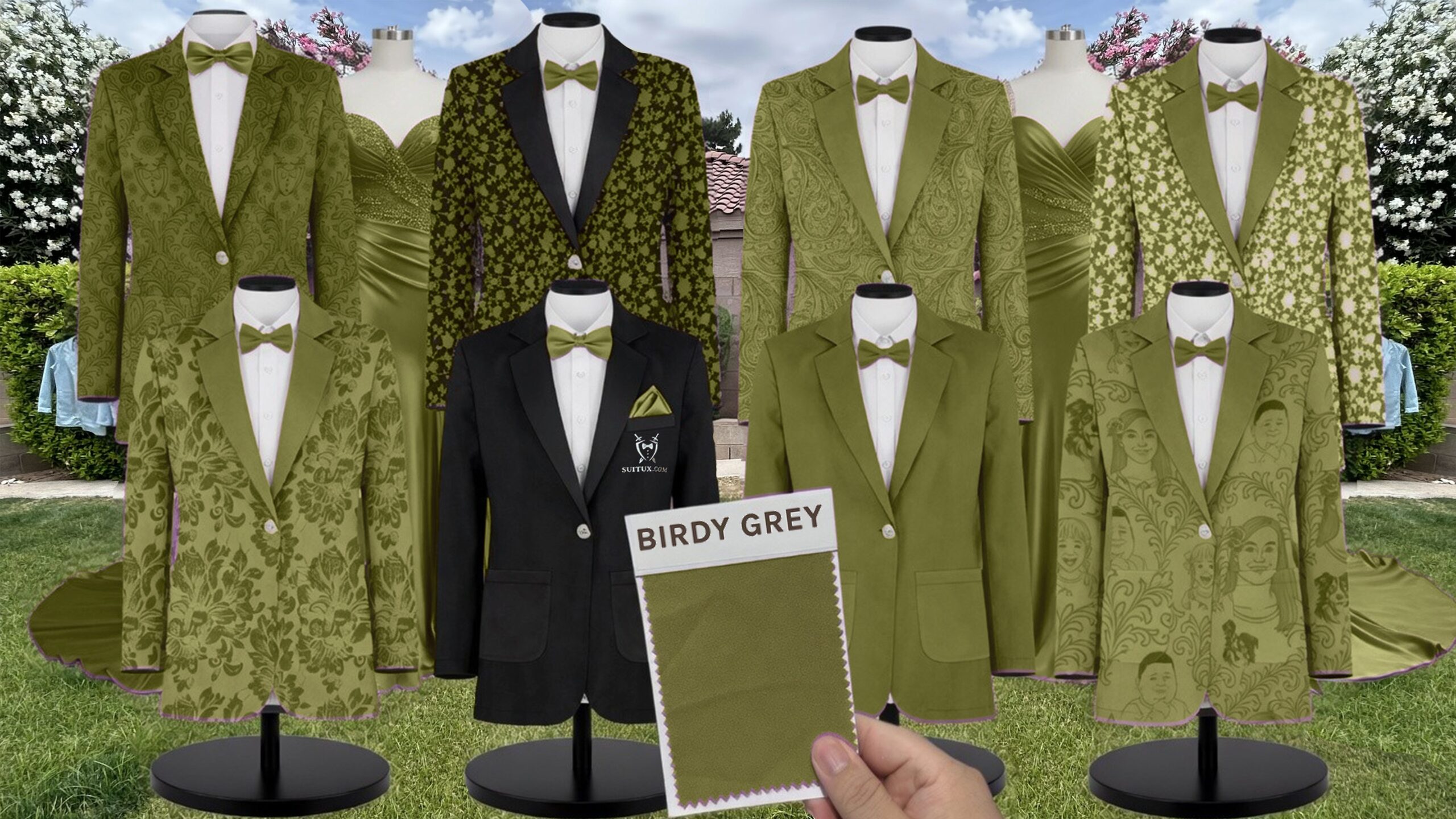 Birdy Grey BirdyGrey Cactus Chiffon suit color match