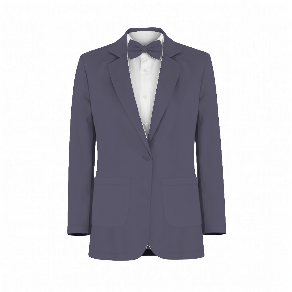 Dusk Blue Chiffon Suit and Tuxedo – Exact Color Match for Birdy Grey Bridesmaid Dresses - Image 2