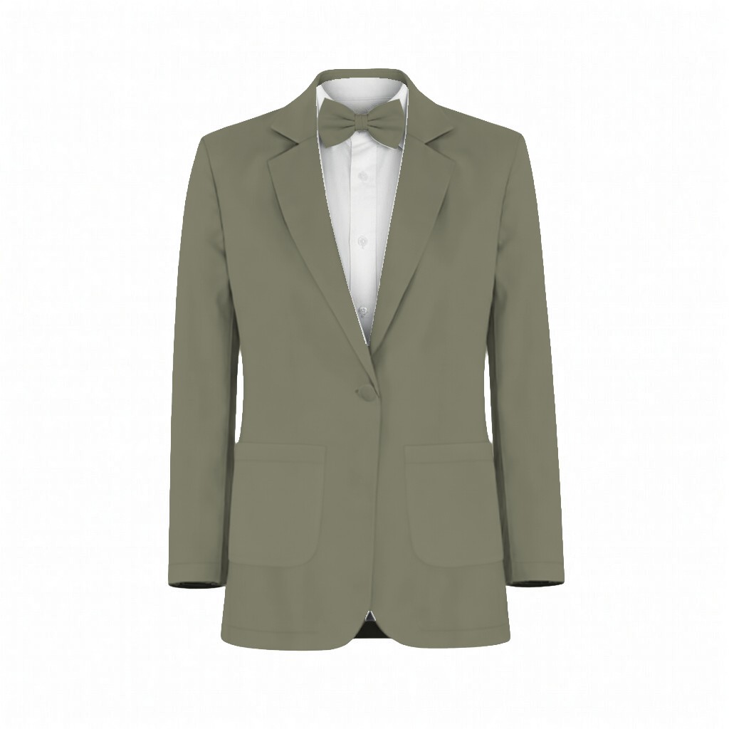 Thyme Chiffon Suit and Tuxedo – Exact Color Match for Birdy Grey Bridesmaid Dresses - Image 2