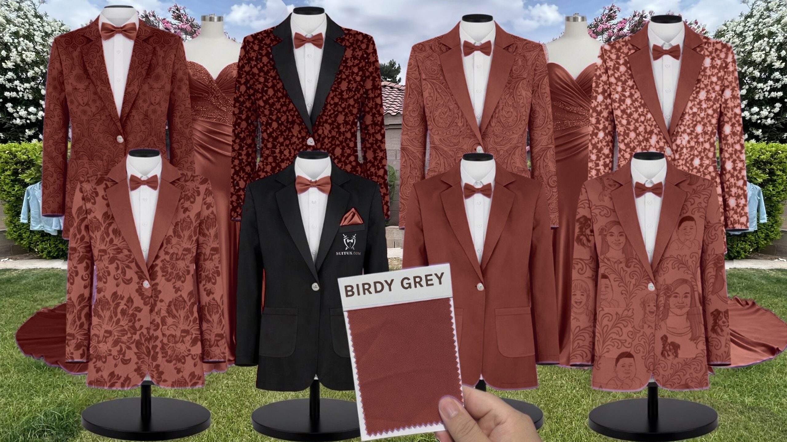 Birdy Grey BirdyGrey Cognac Matte Satin suit color match