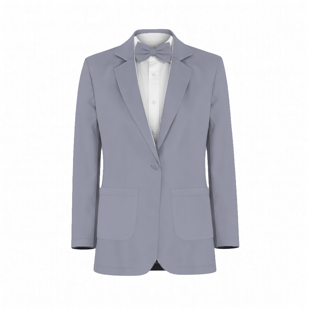 Dusty Blue Crepe Suit and Tuxedo – Exact Color Match for Birdy Grey Bridesmaid Dresses - Image 2