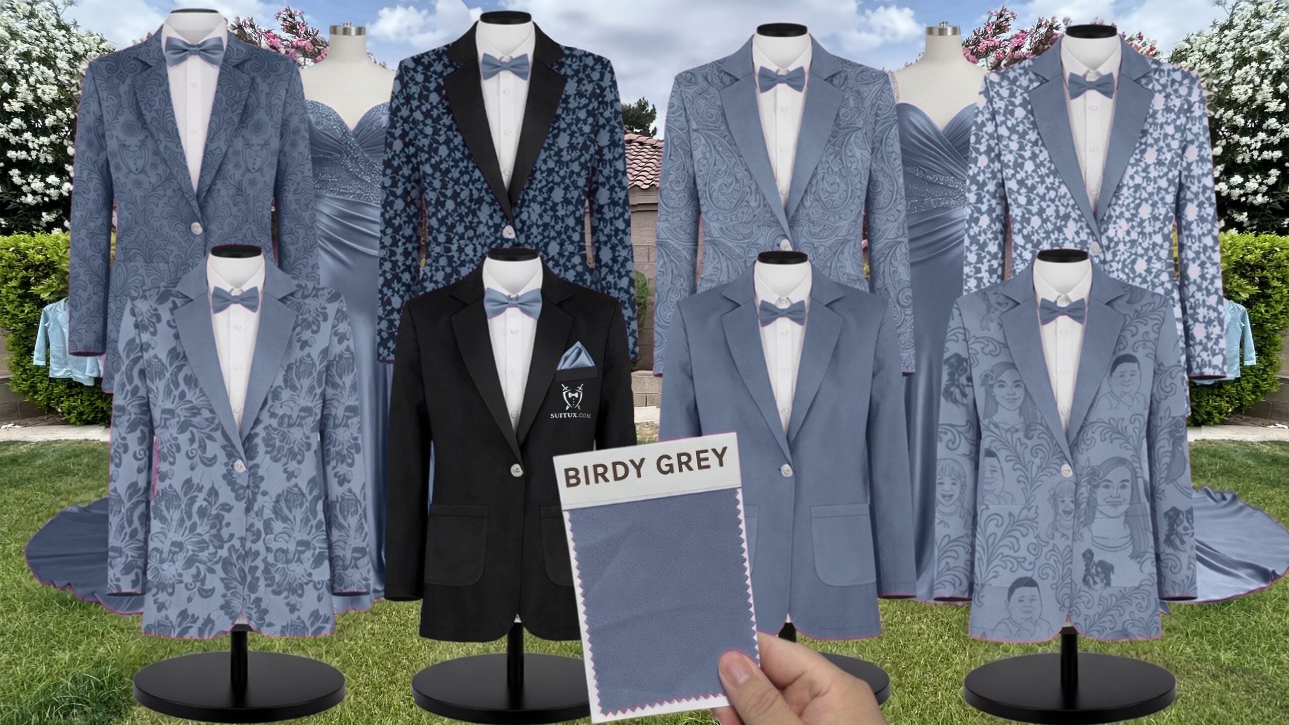 Birdy Grey BirdyGrey French Blue Luxe Stretch Knit suit color match