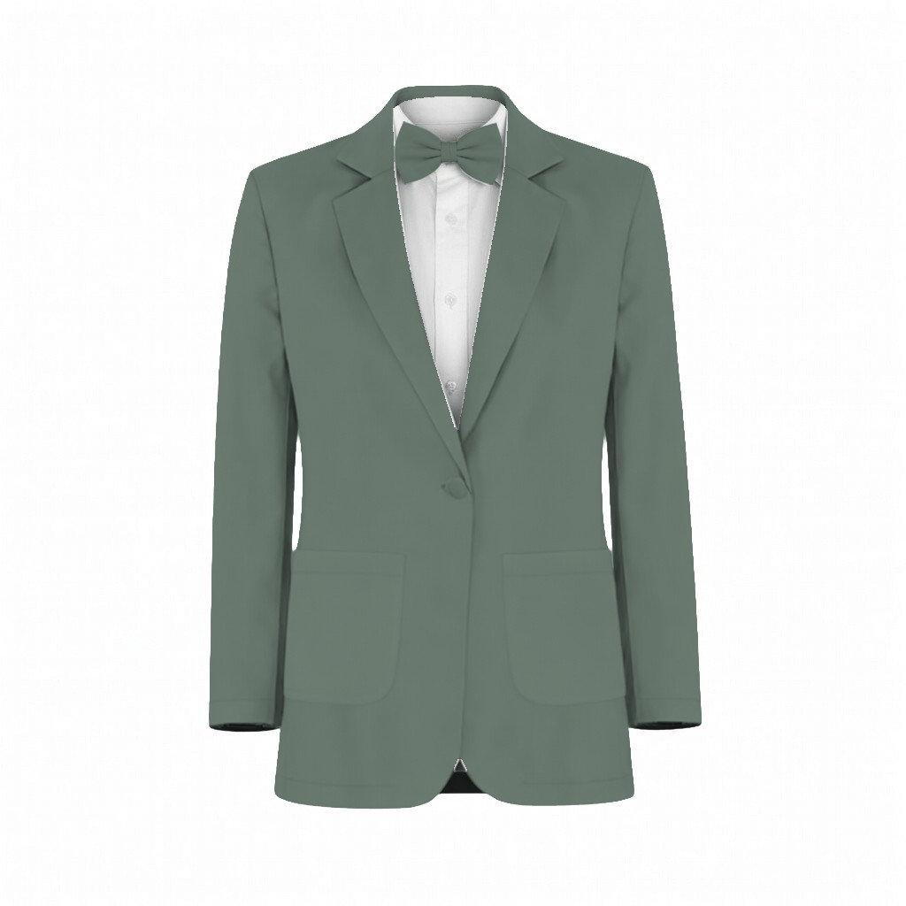 Eucalyptus Luxe Stretch Knit Suit and Tuxedo – Exact Color Match for Birdy Grey Bridesmaid Dresses - Image 2