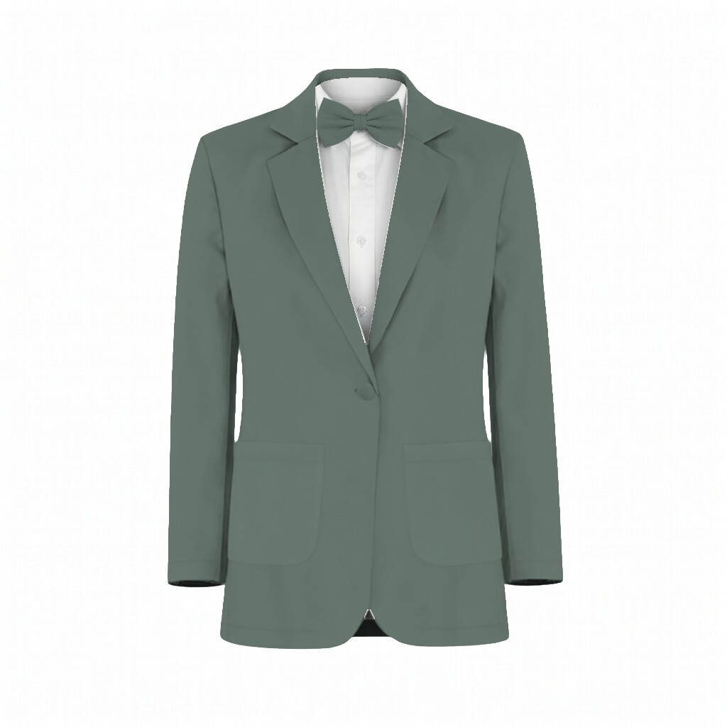 Eucalyptus Matte Satin Suit and Tuxedo – Exact Color Match for Birdy Grey Bridesmaid Dresses - Image 2