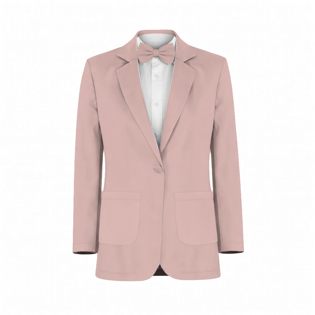 Fondant Pink Matte Satin Suit and Tuxedo – Exact Color Match for Birdy Grey Bridesmaid Dresses - Image 2
