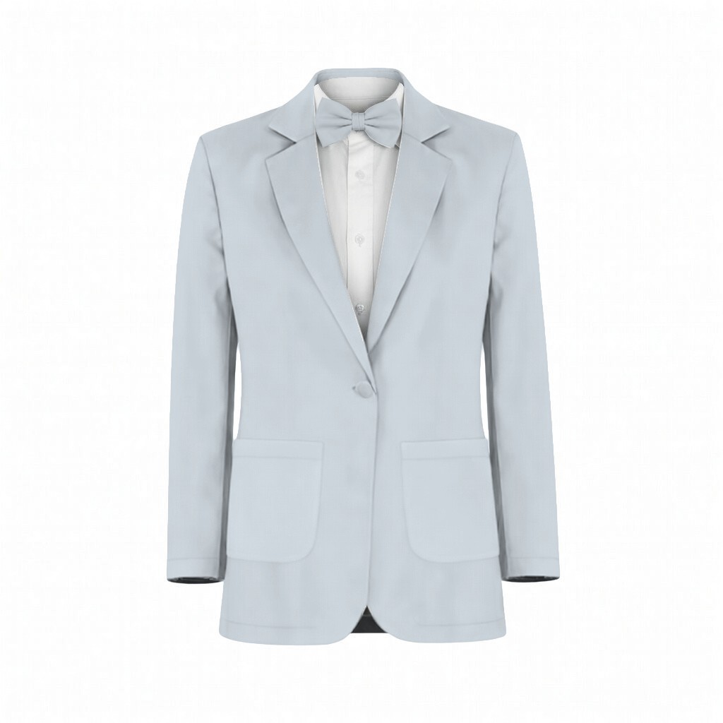 Mist Blue Matte Satin Suit and Tuxedo – Exact Color Match for Birdy Grey Bridesmaid Dresses - Image 2