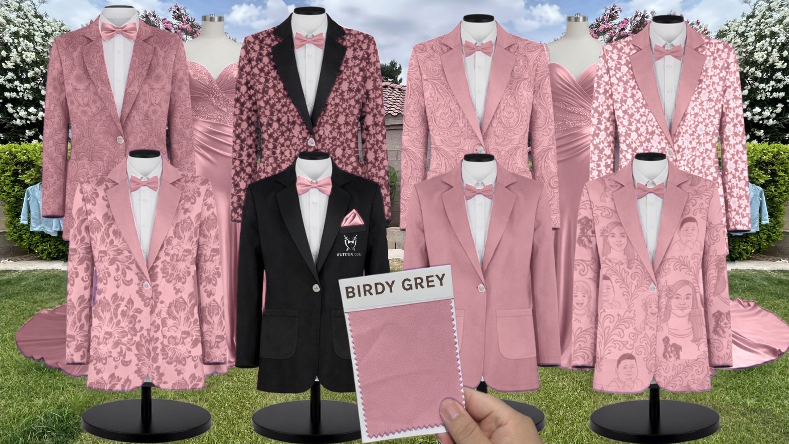 Birdy Grey BirdyGrey Mulberry Chiffon suit color match