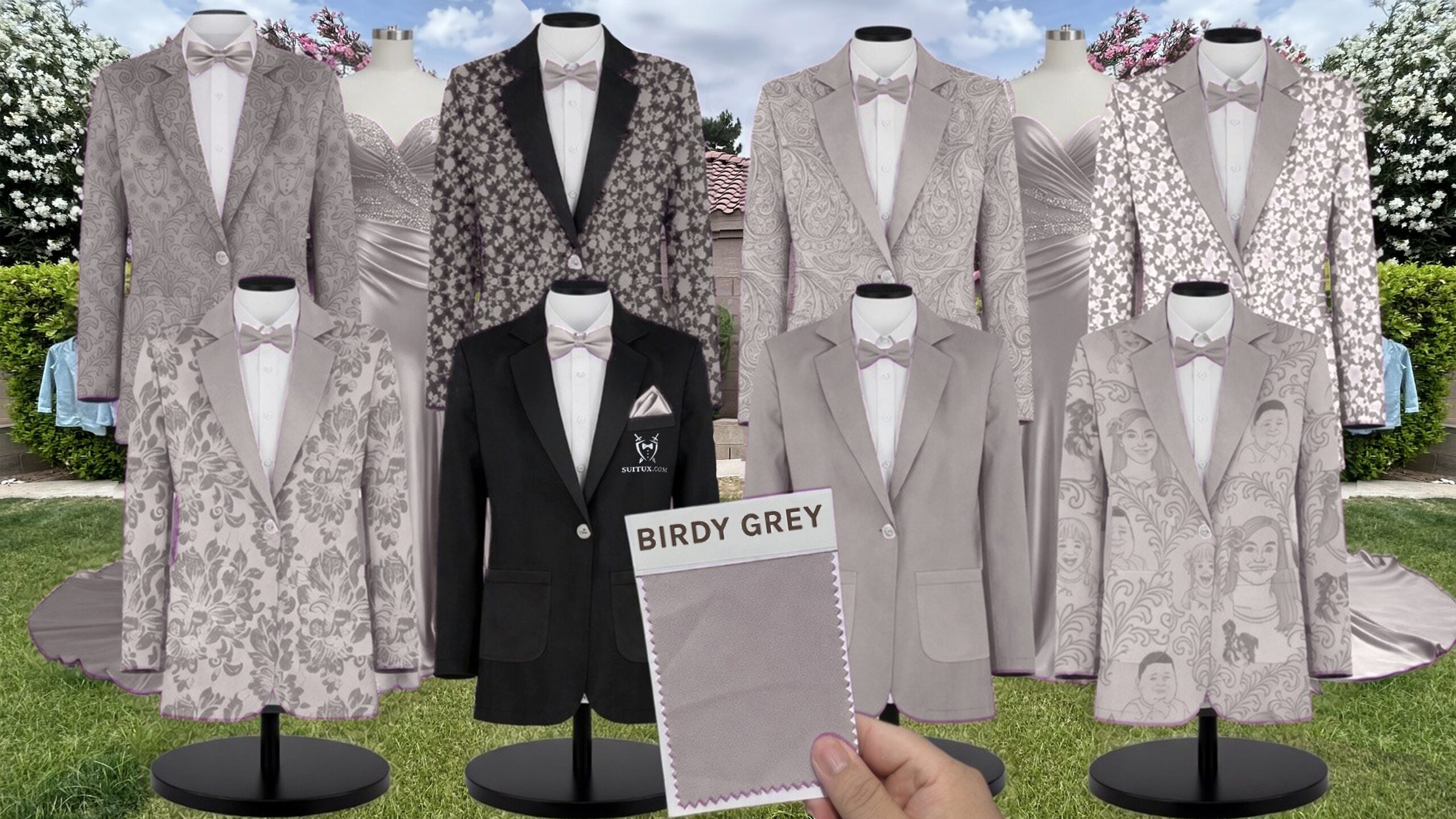 Birdy Grey BirdyGrey Quartz Matte Satin suit color match