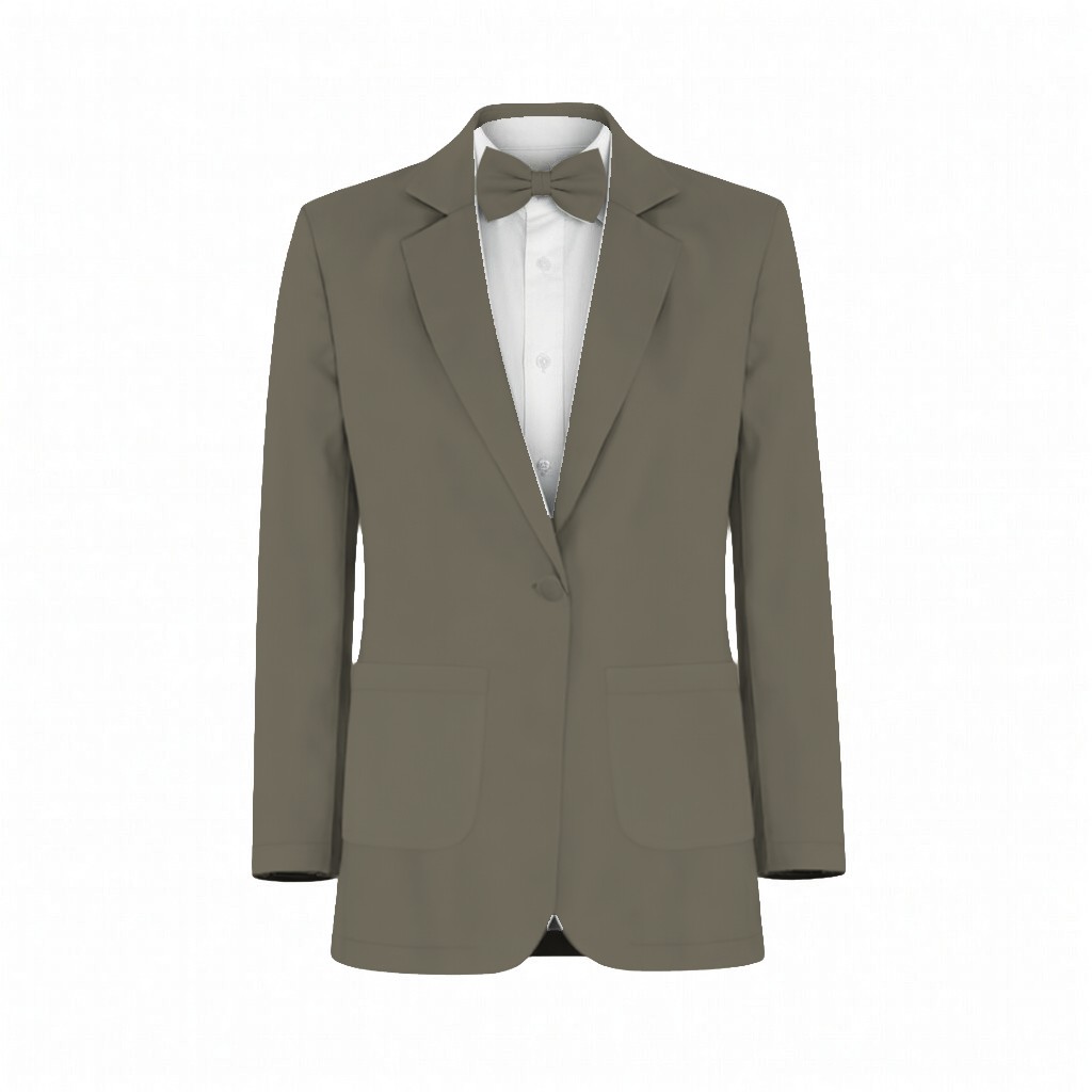 Olive Shiny Satin Suit and Tuxedo – Exact Color Match for Birdy Grey Bridesmaid Dresses - Image 2