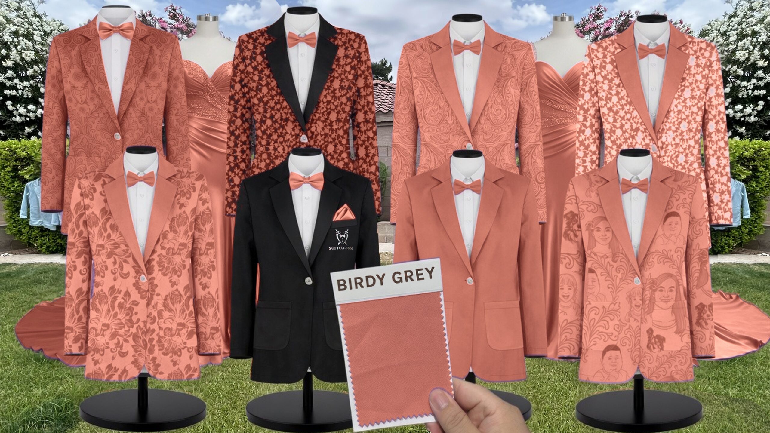Birdy Grey BirdyGrey Terracotta Chiffon suit color match