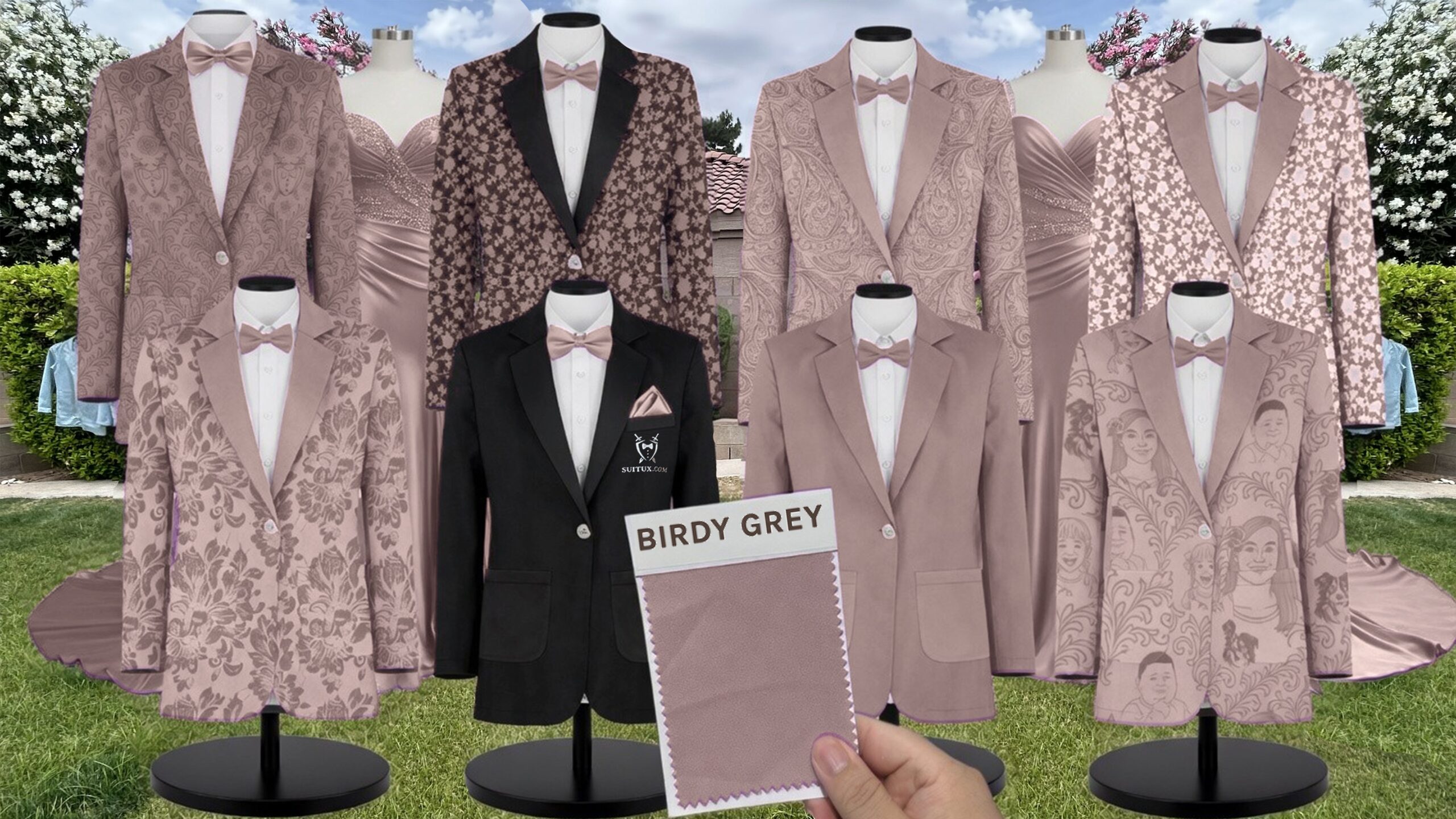 Birdy Grey BirdyGrey Toffee Chiffon suit color match