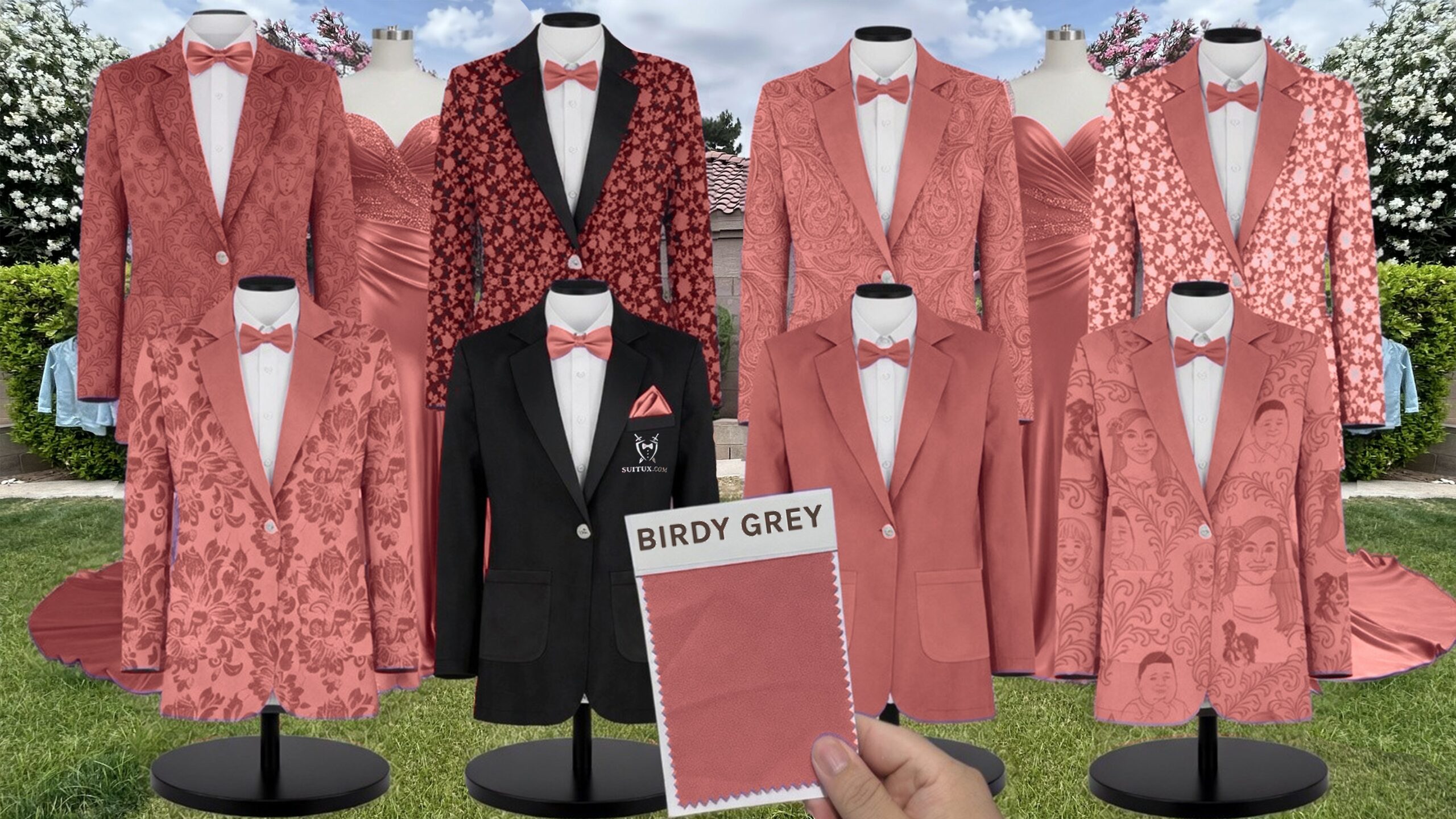 Birdy Grey BirdyGrey Wild Rose Chiffon suit color match