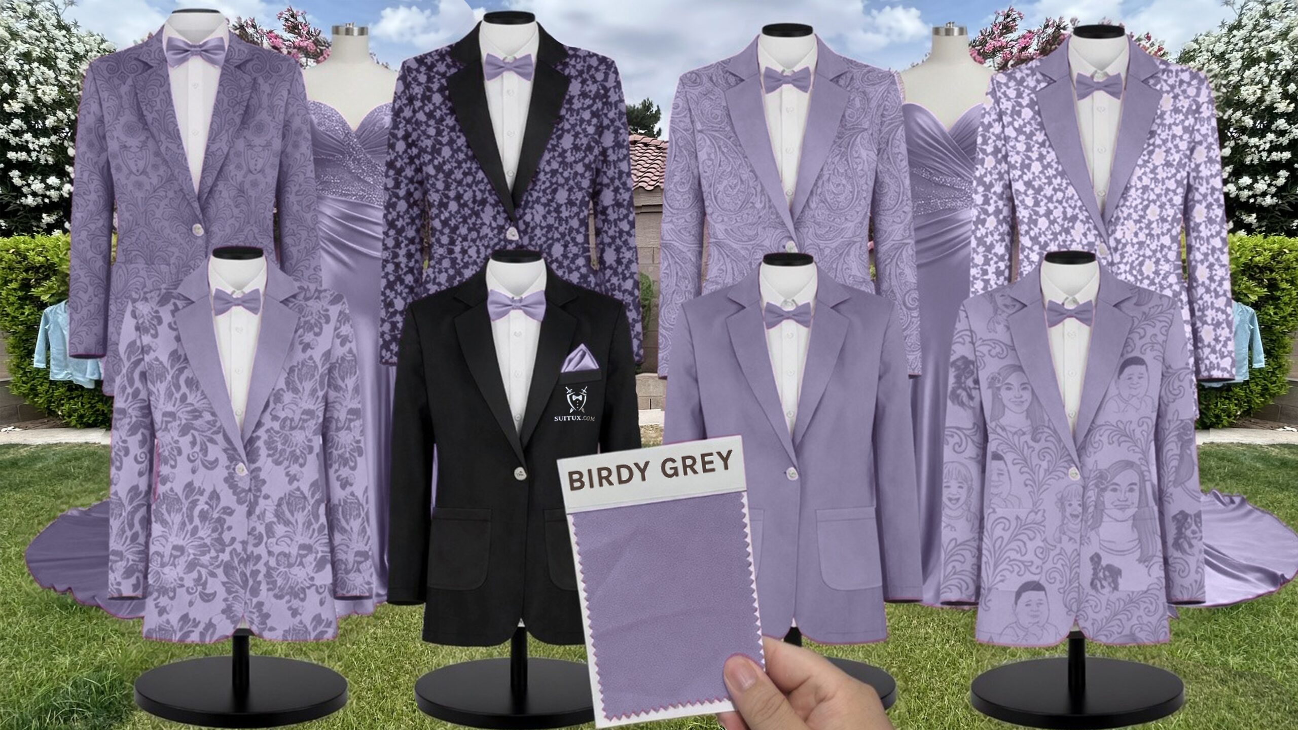 Birdy Grey BirdyGrey Wisteria Matte Satin suit color match