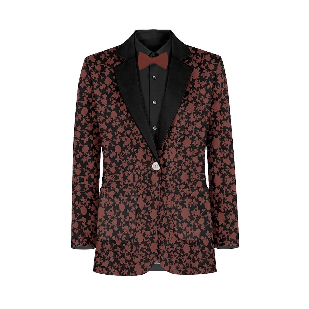 Cinnamon Black Vines Suit and Tuxedo – Exact Color Match for David's Bridal Bridesmaid Dresses - Image 2