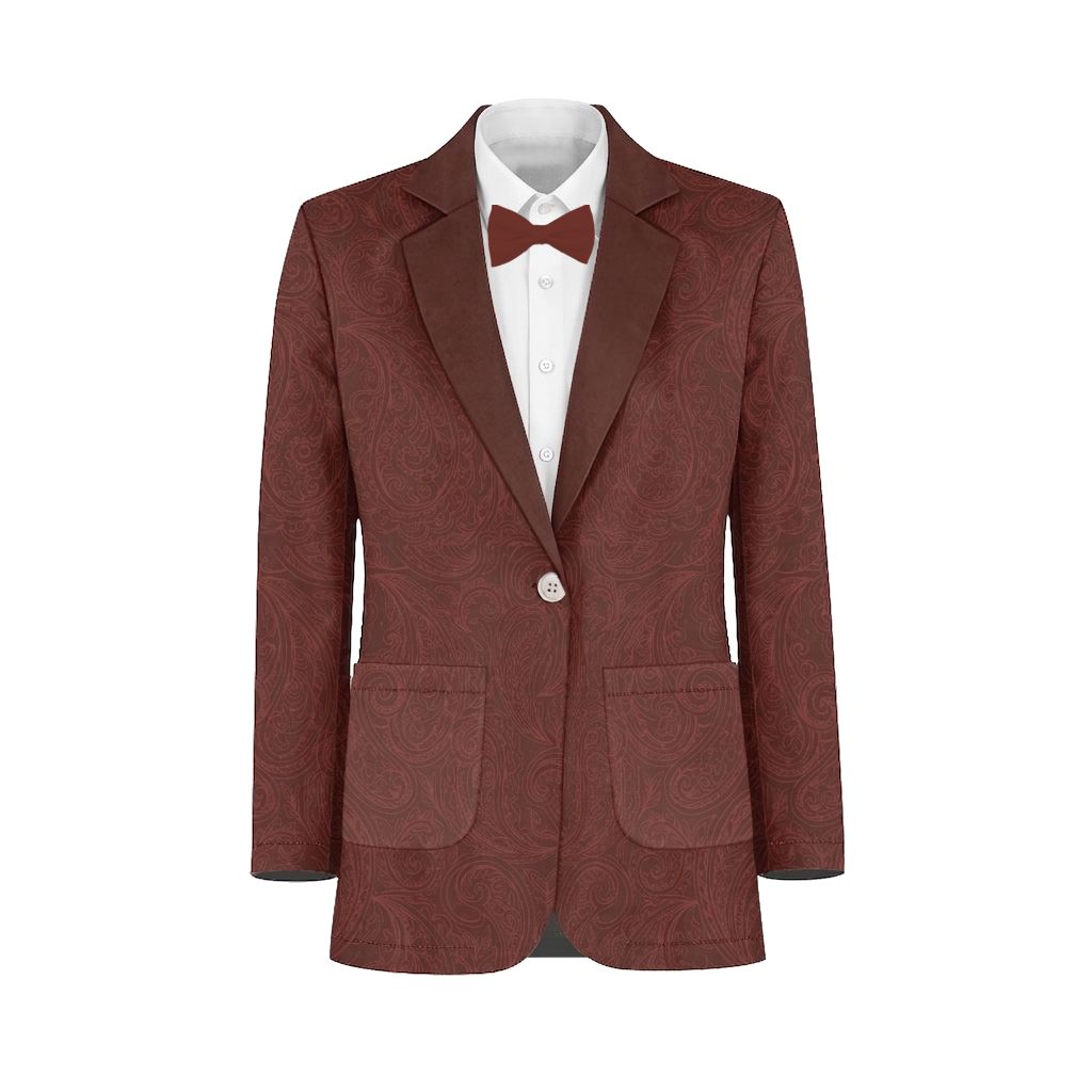 Cinnamon Paisley Suit and Tuxedo – Exact Color Match for David's Bridal Bridesmaid Dresses - Image 2