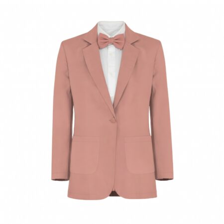 Desert Coral Chiffon Suit and Tuxedo - Exact Color Match for David's Bridal Bridesmaid Dresses